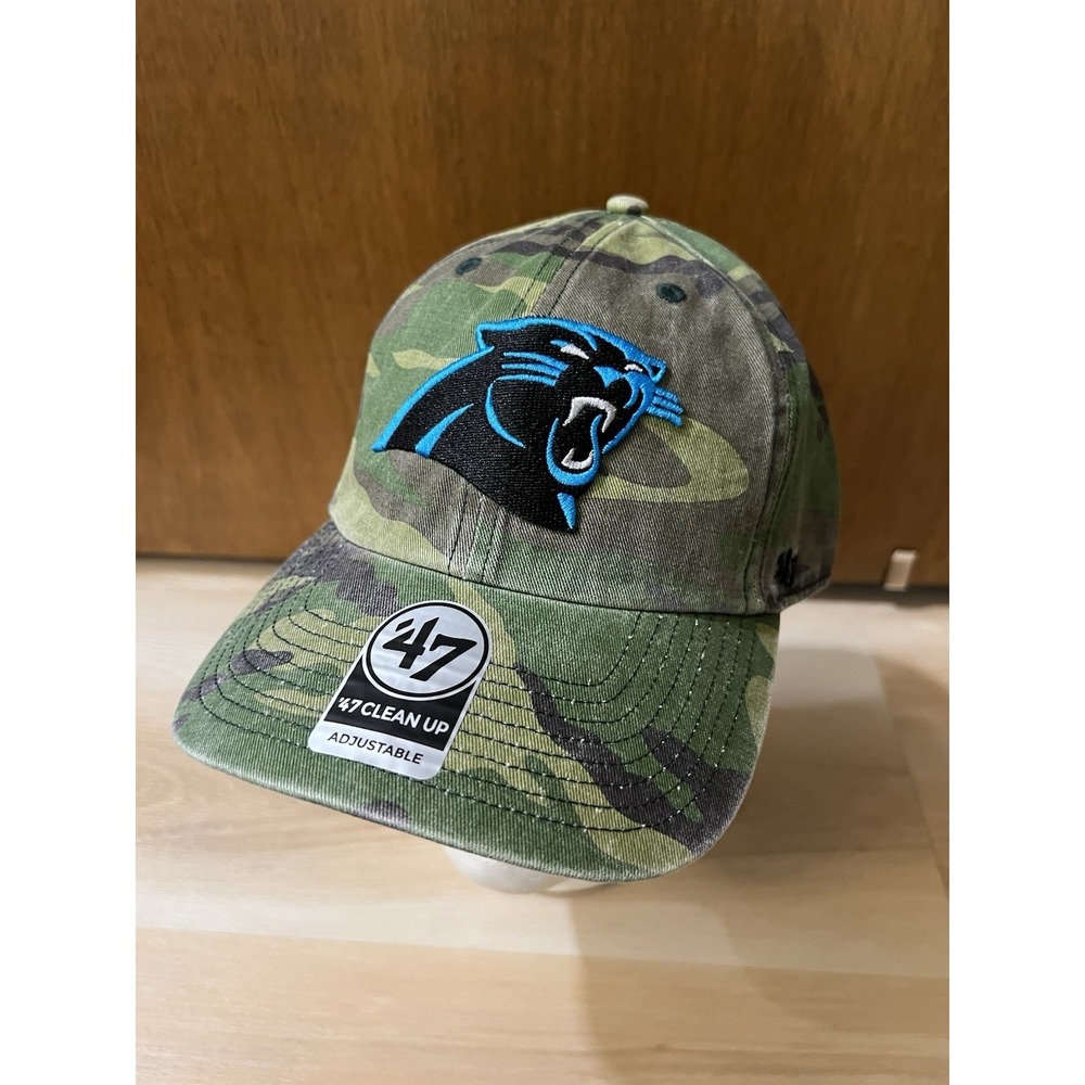 Carolina Panthers '47 Brand Mens Logo Camo Clean Up Hat New Adjustable